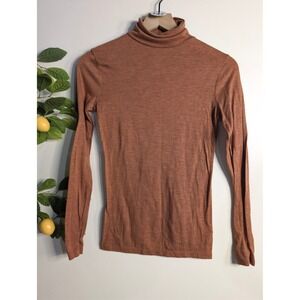 A New Day Long Sleeve Brown Turtle Neck Sz XS